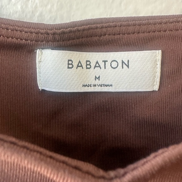 Babaton- Aritzia Squareneck Longsleeve Bodysuit -New condition- Medium, Brown - Picture 3 of 5